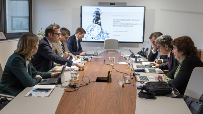 El Ministro de Economía, Comercio y Empresa, Carlos Cuerpo preside la reunión extraordinaria de la autoridad macroprudencial AMCESFI - MARIO GÓMEZ El Ministro de Economía, Comercio y Empresa, Carlos Cuerpo preside la reunión extraordinaria de la autoridad macroprudencial AMCESFI - MARIO GÓMEZ