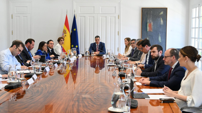 El presidente del Gobierno, Pedro Sánchez, presidiendo la reunión del Consejo de Seguridad Nacional por el apagón - SEC El presidente del Gobierno, Pedro Sánchez, presidiendo la reunión del Consejo de Seguridad Nacional por el apagón - SEC