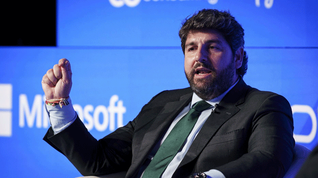 El presidente de la Región de Murcia, Fernando López Miras, durante la V edición del foro económico español ‘Wake Up, Spain!’, en Casa de América, a 1 de abril de 2025, en Madrid (España). - A. El presidente de la Región de Murcia, Fernando López Miras, durante la V edición del foro económico español ‘Wake Up, Spain!’, en Casa de América, a 1 de abril de 2025, en Madrid (España). - A.
