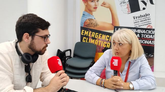 Paqui Sánchez, secretaria general de UGT, atiende a MurciaEconomía. Paqui Sánchez, secretaria general de UGT, atiende a MurciaEconomía.