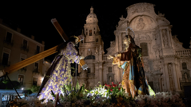 Imagen del El encuentro en la Vía Dolorosa. Imagen del El encuentro en la Vía Dolorosa.