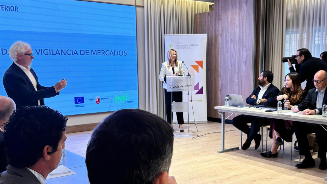 La consejera de Empresa, Empleo y Economía Social, Marisa López Aragón, durante la presentación del estudio de dependencia económica exterior. La consejera de Empresa, Empleo y Economía Social, Marisa López Aragón, durante la presentación del estudio de dependencia económica exterior.