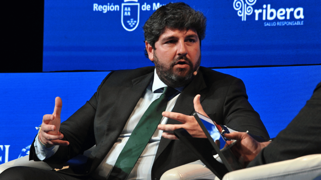 El presidente López Miras durante su intervención en el VI Foro Económico ‘Wake Up, Spain’ - CARM El presidente López Miras durante su intervención en el VI Foro Económico ‘Wake Up, Spain’ - CARM