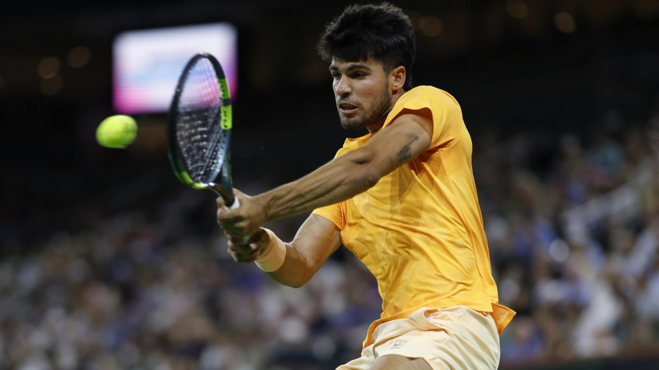 El tenista español Carlos Alcaraz, en Indian Wells 2026. El tenista español Carlos Alcaraz, en Indian Wells 2026.