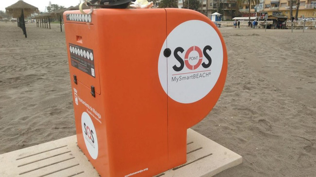 SOSPoint instalado en una playa