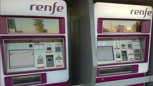Expendedores autom&aacute;ticos de billetes en Renfe