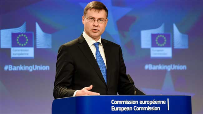 Valdis Dombrovskis, vicepresidente ejecutivo de la Comisi&oacute;n