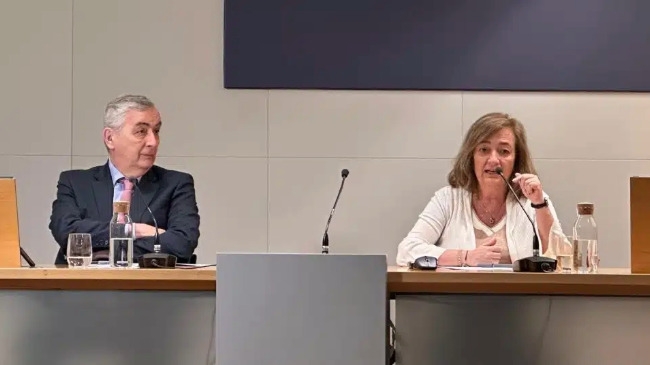 La presidenta de Airef, Cristina Herrero, en la jornada organizada por Funcas
