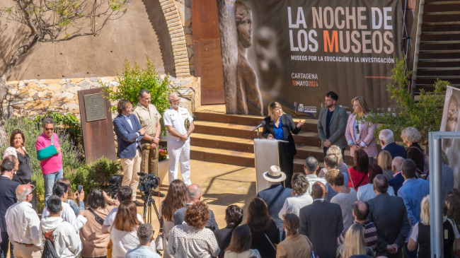 La alcadesa de Cartagena, Noelia Arroyo, en la presentaci&oacute;n de la nueva edici&oacute;n de La Noche de Los Museos
