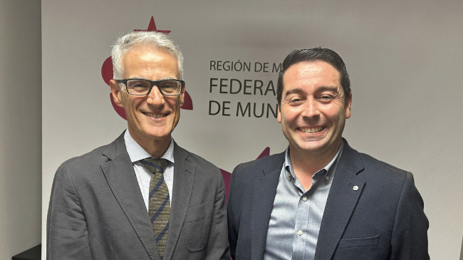 Pedro Jos&eacute; Noguera, a la derecha, junto a Antonio Moreno, secretario general de la FMRM