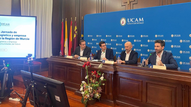 Imagen de la 'III Jornada de log&iacute;stica de la Regi&oacute;n de Murcia', organizada por la Universidad Cat&oacute;lica de Murcia (UCAM).