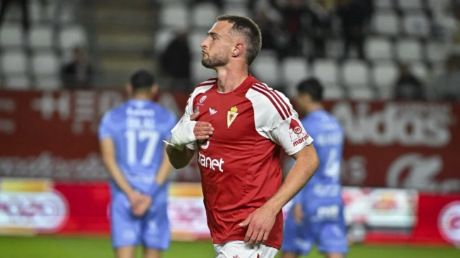 Flakus celebra su gol ante el Fuenlabrada. Flakus celebra su gol ante el Fuenlabrada.