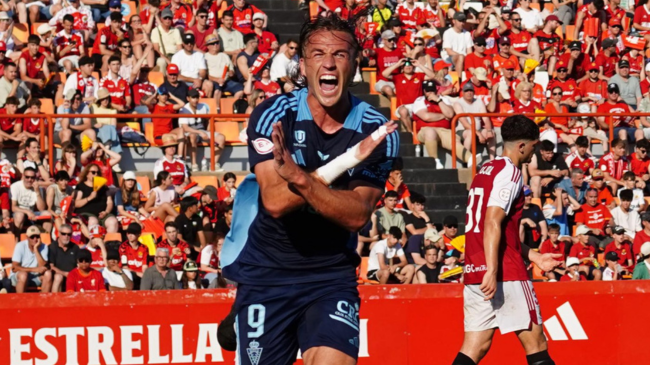 Pedro Benito al marcar el gol