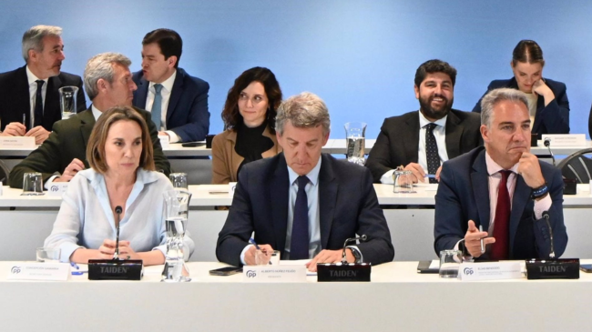 El presidente de la Regi&oacute;n de Murcia, Fernando L&oacute;pez Miras, en la Junta Directiva Nacional del PP - PP