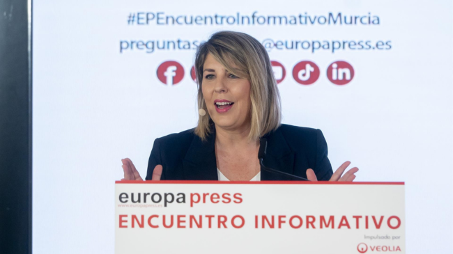 La alcaldesa de Cartagena, Noelia Arroyo, interviene durante un encuentro informativo de Europa Press, en el hotel Rosewood Villa Magna, a 13 de mayo de 2025, en Madrid (España). - Alberto Ortega La alcaldesa de Cartagena, Noelia Arroyo, interviene durante un encuentro informativo de Europa Press, en el hotel Rosewood Villa Magna, a 13 de mayo de 2025, en Madrid (España). - Alberto Ortega