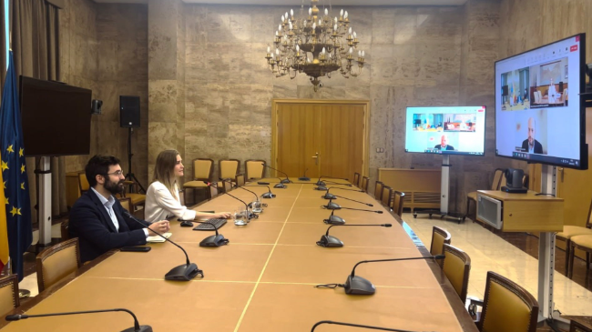 Reunión de la ministra para la Transición Ecológica y el Reto Demográfico, Sara Aagesen, y la ministra portuguesa de Medio Ambiente y Energía, María da Graça Carvalho. Reunión de la ministra para la Transición Ecológica y el Reto Demográfico, Sara Aagesen, y la ministra portuguesa de Medio Ambiente y Energía, María da Graça Carvalho.