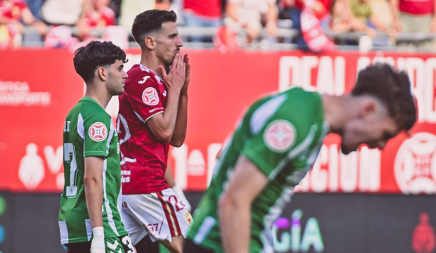 Juan Carlos Real tras el gol antes del descanso / Real Murcia