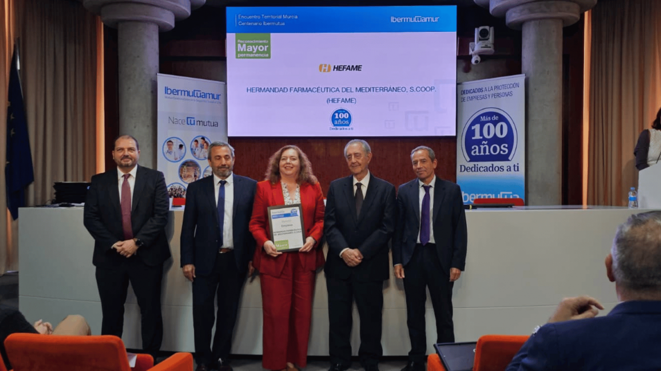 Hefame recibe un reconocimiento de Ibermutua por sus 76 a&ntilde;os de colaboraci&oacute;n