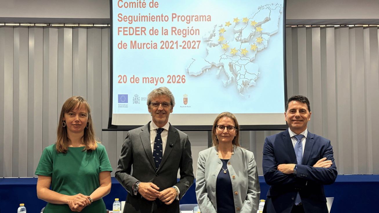 El consejero de Econom&iacute;a, Hacienda, Fondos Europeos y Transformaci&oacute;n Digital, Luis Alberto Mar&iacute;n, inaugur&oacute; hoy la reuni&oacute;n del Comit&eacute; de Seguimiento del programa operativo Feder - CARM