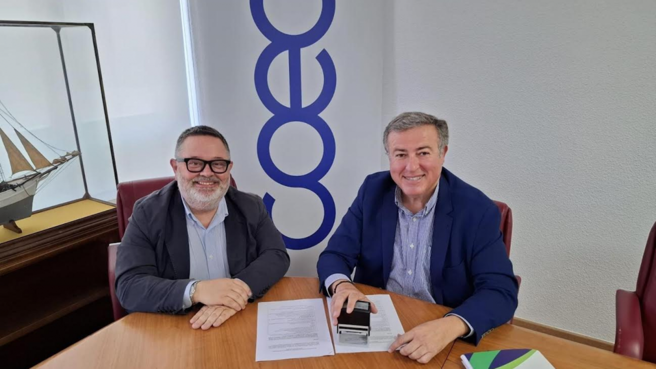 Miguel Ángel Jiménez Bosque junto a Carlos Bernabé. Miguel Ángel Jiménez Bosque junto a Carlos Bernabé.