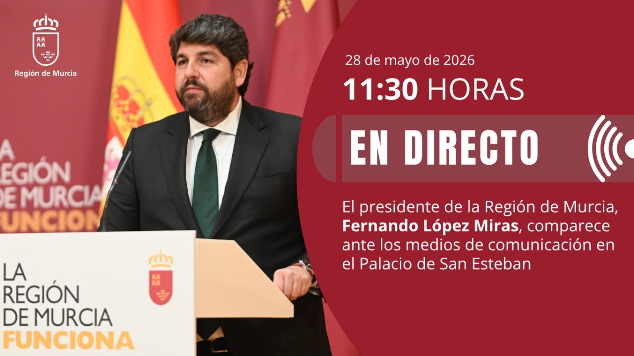 Fernando L&oacute;pez Miras, presidente de la Regi&oacute;n de Murcia.
