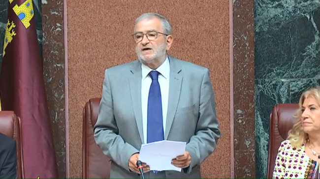 Alberto Castillo en su primera intervenci&oacute;n como presidente de la Asamblea Regional