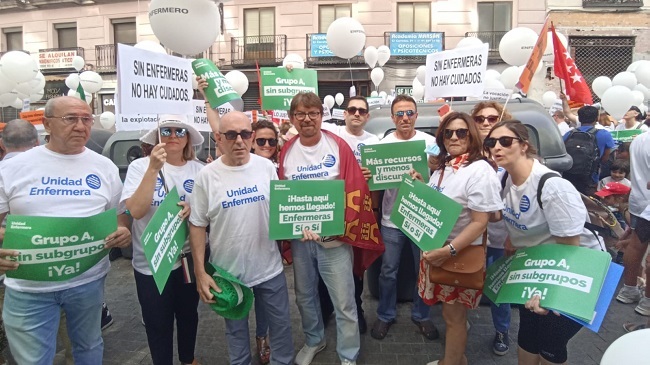 Representantes de la Regi&oacute;n durante la concentraci&oacute;n de este s&aacute;bado en Madrid