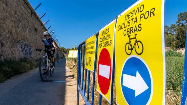 Obras en la senda a La Algameca