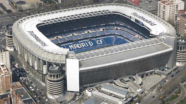 Estadio Santiago Bernabeu, sede del Real Madrid