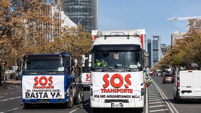 Imagen de las movilizaciones convocadas el pasado marzo durante la huelga del transporte