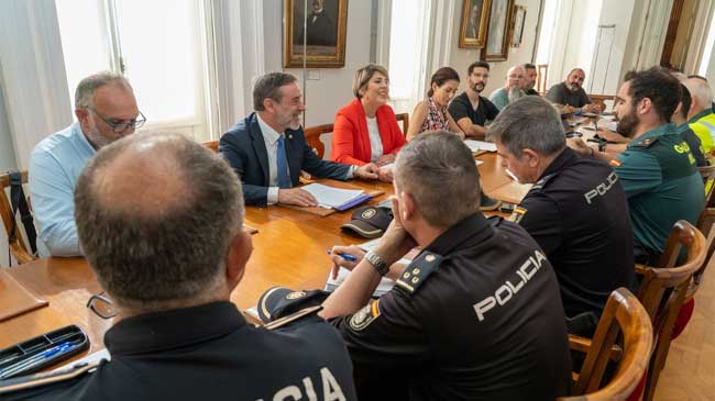 Momento de la reuni&oacute;n de la Junta Local de Segurdad de Cartagena