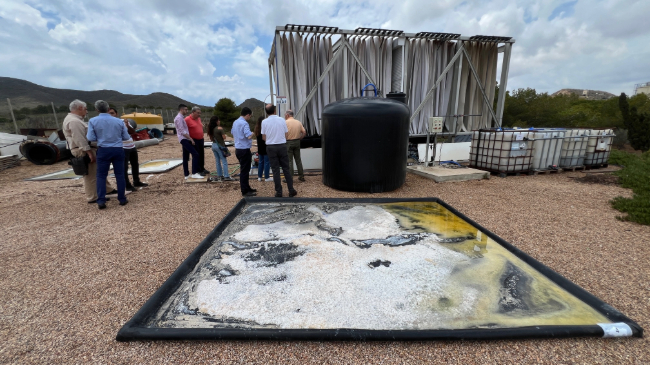 Planta piloto del proyecto en las instalaciones de Arco Sur Mar Menor