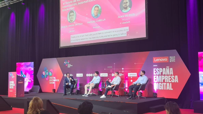 La FNDB reafirma su papel de puente entre tecnología, empresa y sociedad en el Digital Enterprise Show. La FNDB reafirma su papel de puente entre tecnología, empresa y sociedad en el Digital Enterprise Show.