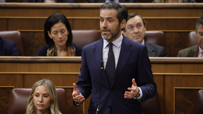 El portavoz del PP, Borja Sémper, interviene durante una sesión de control al Gobierno en el Congreso de los Diputados, a 26 de febrero de 2025, en Madrid (España). - Jesús Hellín I Europa Press El portavoz del PP, Borja Sémper, interviene durante una sesión de control al Gobierno en el Congreso de los Diputados, a 26 de febrero de 2025, en Madrid (España). - Jesús Hellín I Europa Press
