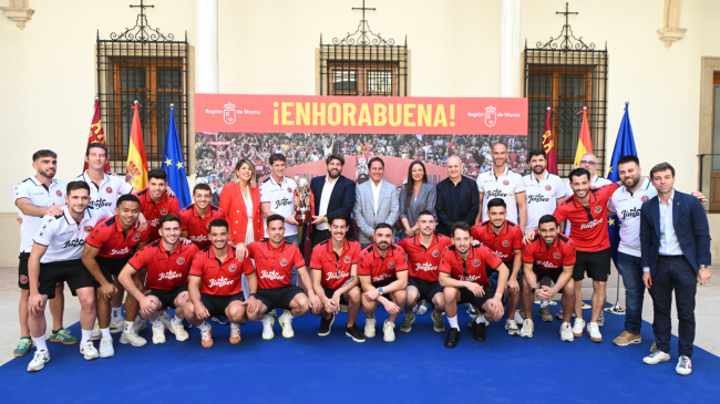 López Miras recibe al Jimbee Cartagena por su título de Liga | CARM López Miras recibe al Jimbee Cartagena por su título de Liga | CARM