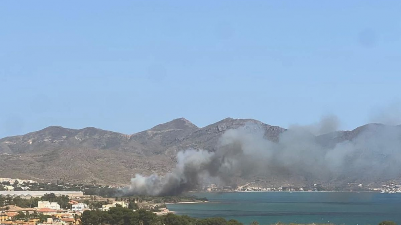 Controlado el incendio declarado en el Palmeral de San Ginés pero pendientes de las circunstancias del viento