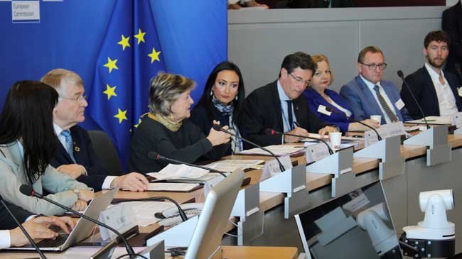 La consejera de Empresa,Valle Migu&eacute;lez, particip&oacute; en mayo en la presentaci&oacute;n del proyecto piloto en Bruselas