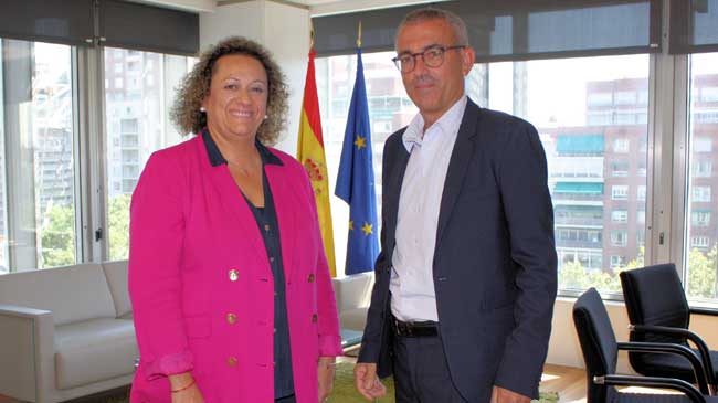 Yolanda Muñoz y Fidel Vázquez, director general de Sepes, hoy en Madrid Yolanda Muñoz y Fidel Vázquez, director general de Sepes, hoy en Madrid
