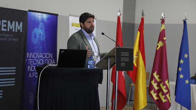 L&oacute;pez Miras, esta ma&ntilde;ana, en la sede de Fremm