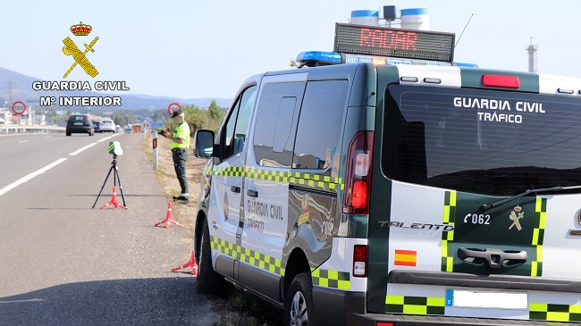 Dispositivo de inspecci&oacute;n de velocidad de la Guardia Civil