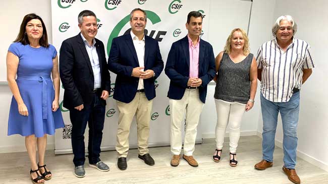 D&iacute;ez de Revenga, con la directiva del CSIF