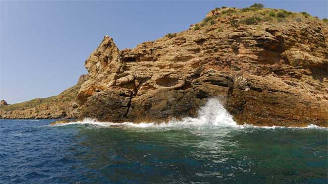 Litoral de El Gorguel, en Cartagena