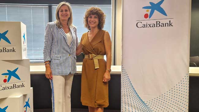 Olga Garc&iacute;a, directora territorial de CaixaBank en la Comunidad Valenciana y Regi&oacute;n de Muria. Encarna Ortiz, CEO de Grupo Vigilant