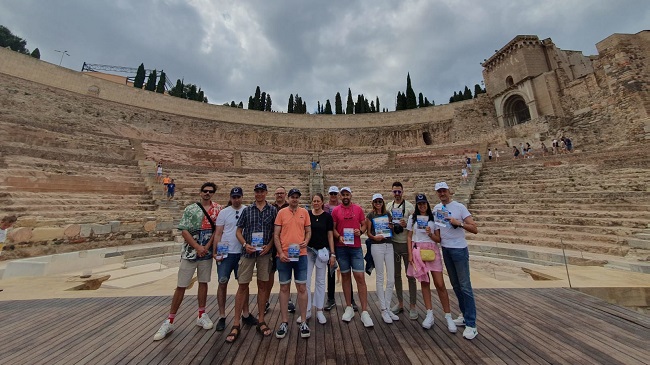 Los representantes de la empresa espa&ntilde;ola l&iacute;der en la touroperaci&oacute;n de grupos y circuitos tur&iacute;sticos visitaron el Teatro Romano de Cartagena