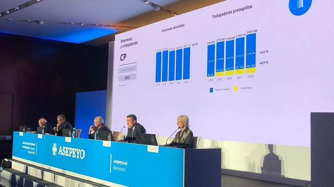 Junta General de Asepeyo donde se presentaron los datos de 2022