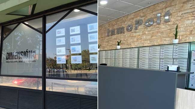 Oficinas de Dimensi&oacute;n5 e Inmopolt, en Cartagena y Torre Pacheco