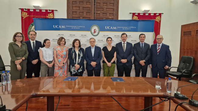 Firma de la C&aacute;tedra entre la UCAM y el Grupo Fuertes