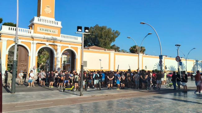 Protestas frente al Arsenal de Cartagena (Imagen de archivo). Protestas frente al Arsenal de Cartagena (Imagen de archivo).