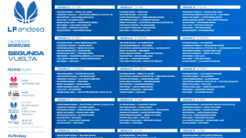 Calendario de la Liga Femenina Endesa 25/26.