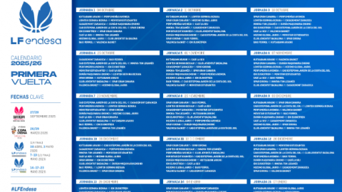 Calendario de la Liga Femenina Endesa 25/26.
